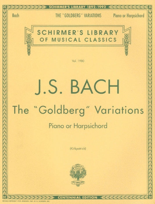 Bach Goldberg Variat. Lib.1980 Piano