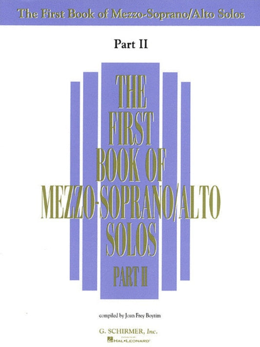 Schirmer - First Book Of Mezzo Soprano/Alto Solos Pt 2