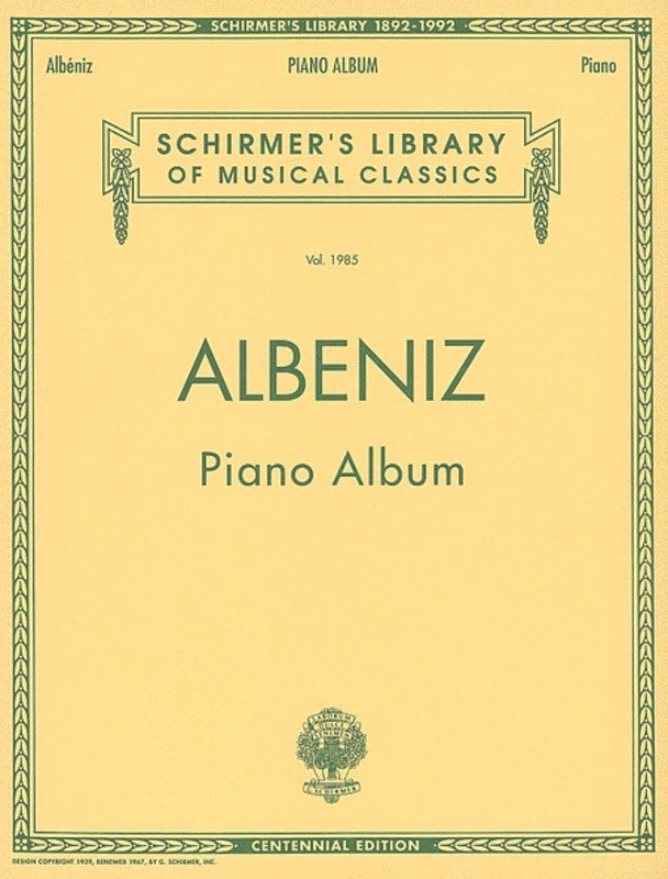 Albeniz Piano Album Lib.1985