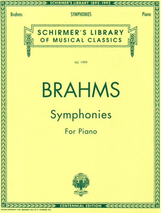 Brahms Symphonies Lib.1999 Piano