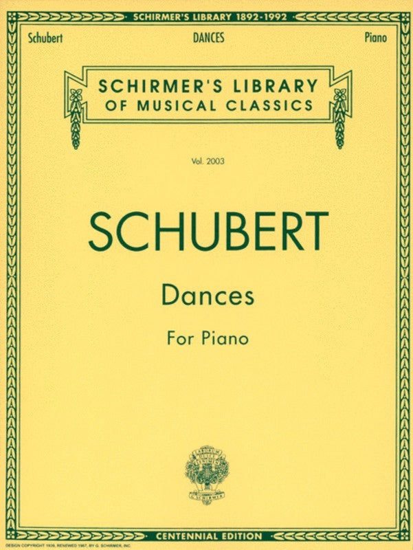 Schubert Dances Piano Lib.2003