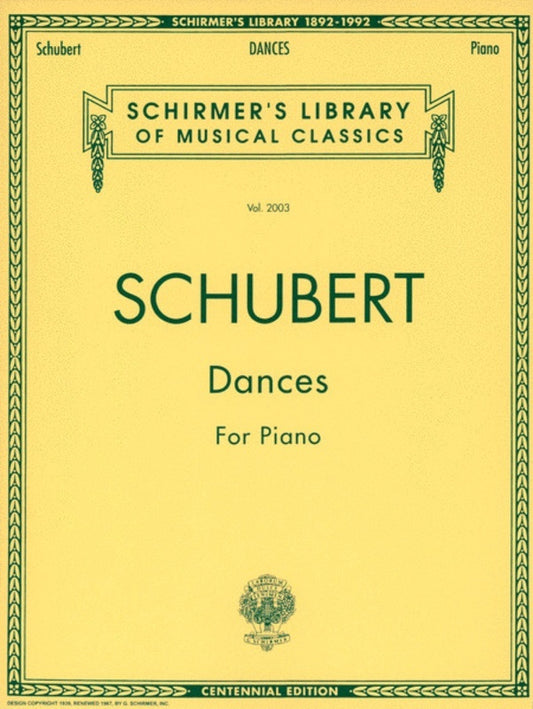 Schubert Dances Piano Lib.2003