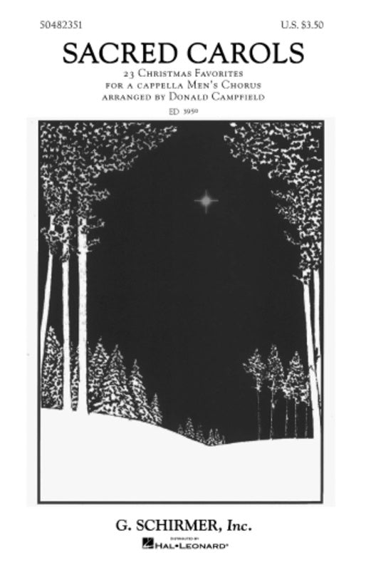 Sacred Carols 23 Christmas Favorites A Cappella Mens Chorus