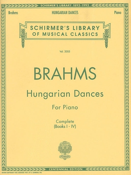 Brahms Hungarian Dances Lib.2005 Piano Cmp