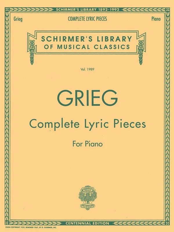 Grieg - Complete Lyric Pieces Centennial Edition for Piano Solo, 216 Pages
