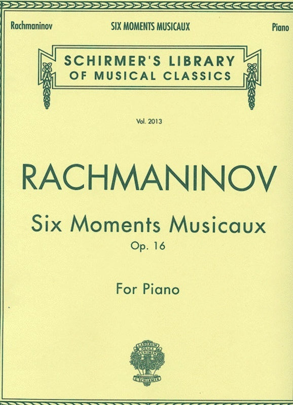 Schirmer - Rachmaninoff - 6 Moments Musicaux Op 16 Piano