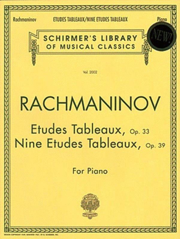 Schirmer - Rachmaninoff - Etudes Tableaux Op 33 & 39 Piano