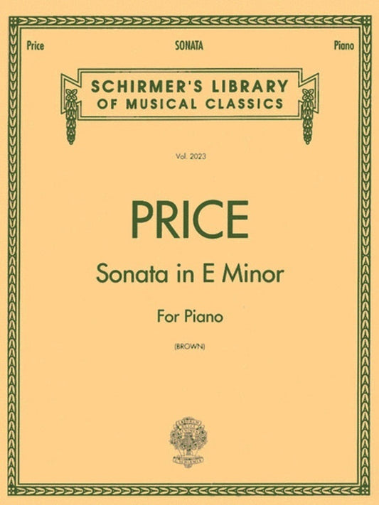 Price Sonata In E Minor Piano Lib.2023