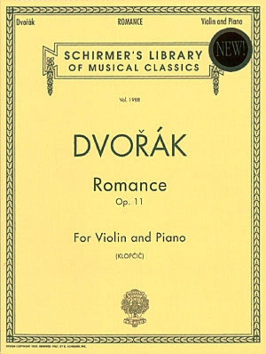 Dvorak - Romance Op 11 Violin/Piano (Softcover Book)