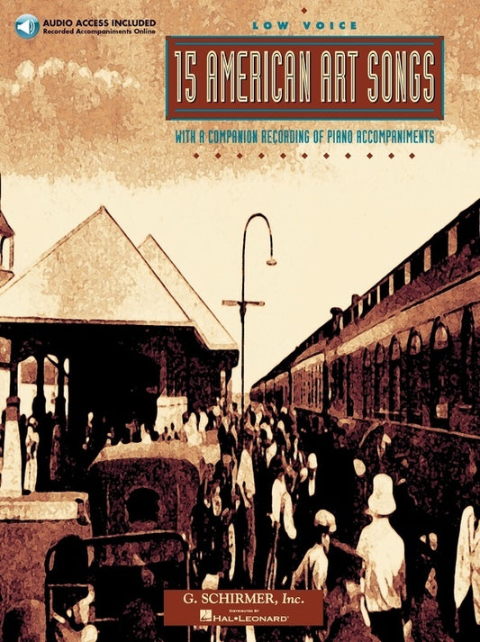 Schirmer - 15 American Art Songs Low Voice Book/Online Audio