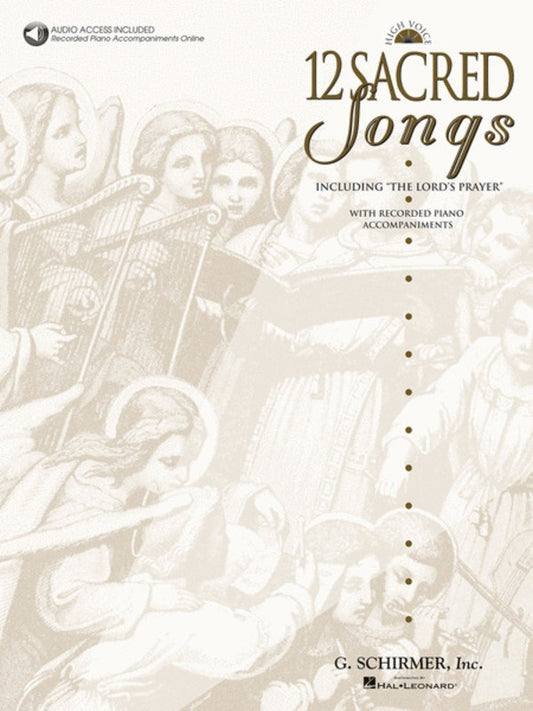 Schirmer - 12 Sacred Songs High Voice Book/Online Audio