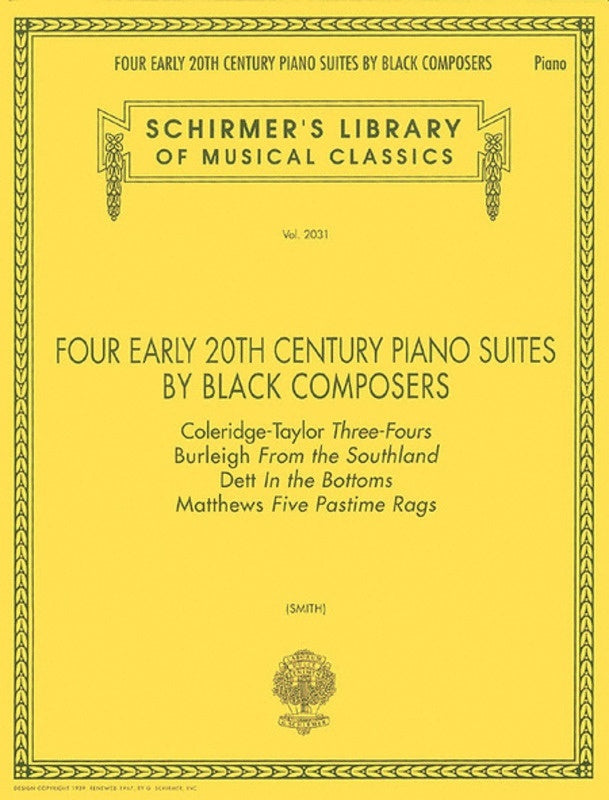 4 Early 20th C. Piano Pieces By Black Composers