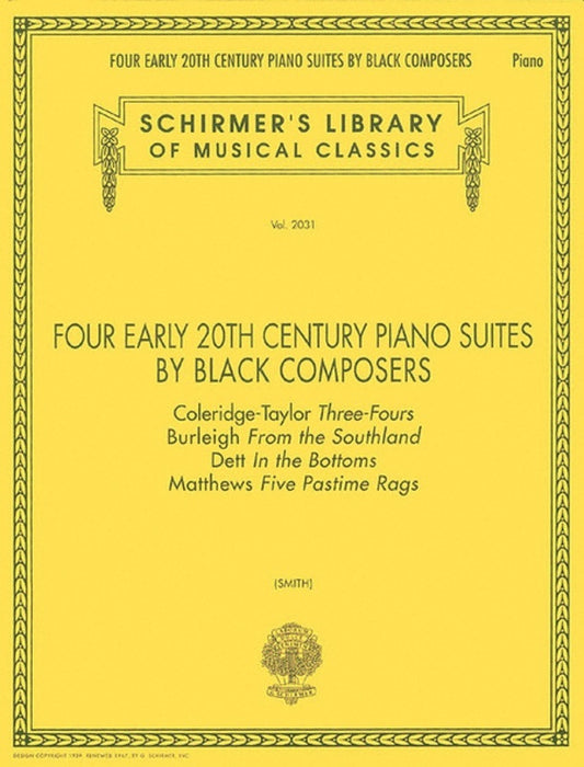 4 Early 20th C. Piano Pieces By Black Composers