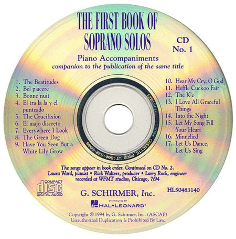 Schirmer - First Book Of Soprano Solos 2Cd Set