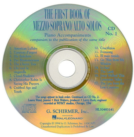 Schirmer - First Book Of Mezzo/Alto Solos 2Cd Set