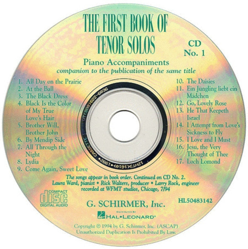 Schirmer - First Book Of Tenor Solos 2Cd Set