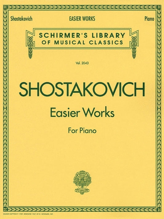 Shostakovich Easier Works Piano Lib.2043