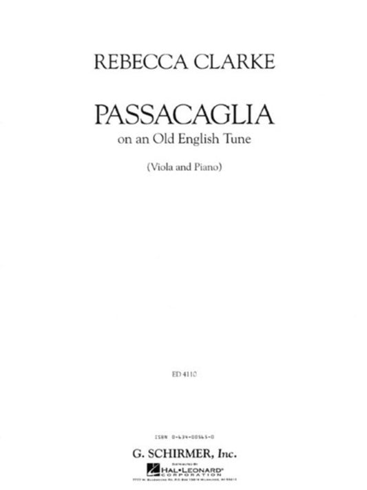 Clarke R. Passacaglia Viola and Piano