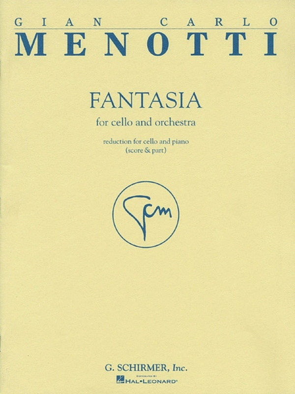 Schirmer - Menotti - Fantasia For Cello And Piano
