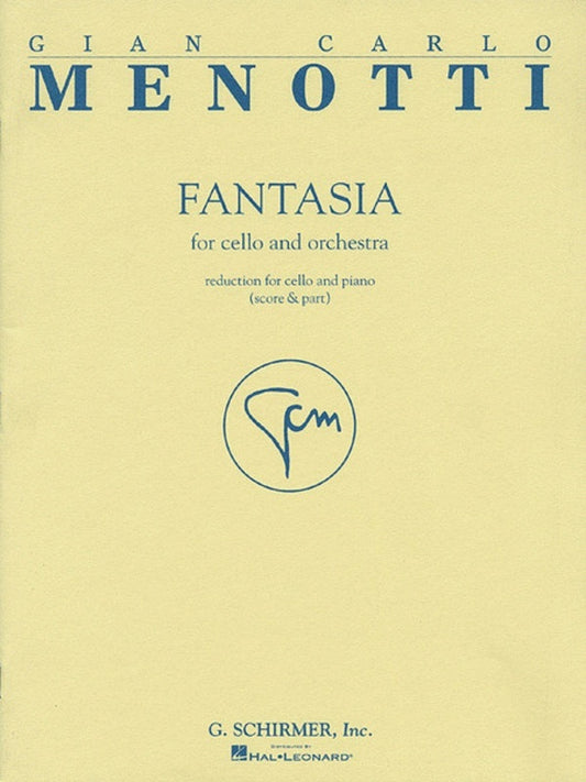 Schirmer - Menotti - Fantasia For Cello And Piano
