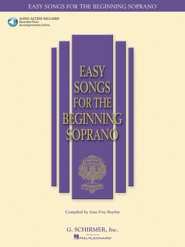 Schirmer - Easy Songs For The Beginning Soprano Book/Online Audio