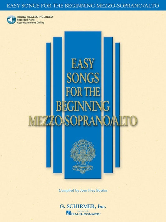 Schirmer - Easy Songs For Beginning Mezzo/Alto Book/Online Audio
