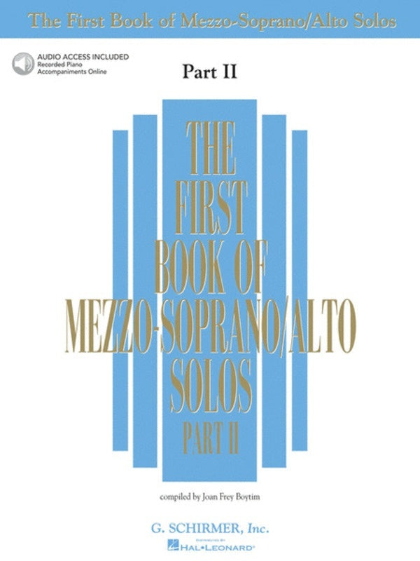 Schirmer - First Book Of Mezzo/Alto Solos Pt 2 Book/Online Audio