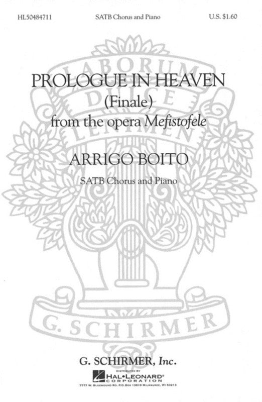 Schirmer - Boito - Prologue In Heaven SATB/Piano