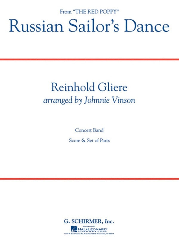 Schirmer - Russian Sailors Dance Concert Band 3 Score/Parts