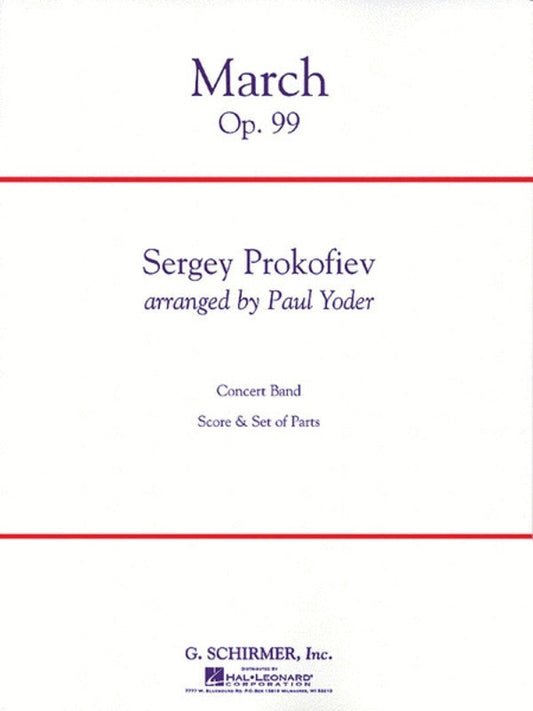Schirmer - Prokofieff - March Op 99 Concert Band 4 Score/Parts