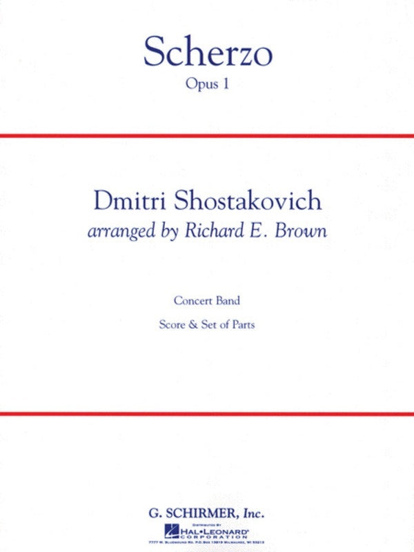 Schirmer - Shostakovich - Scherzo Op 1 Concert Band 4 Score/Parts