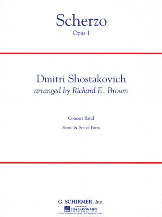 Schirmer - Shostakovich - Scherzo Op 1 Concert Band 4 Score/Parts