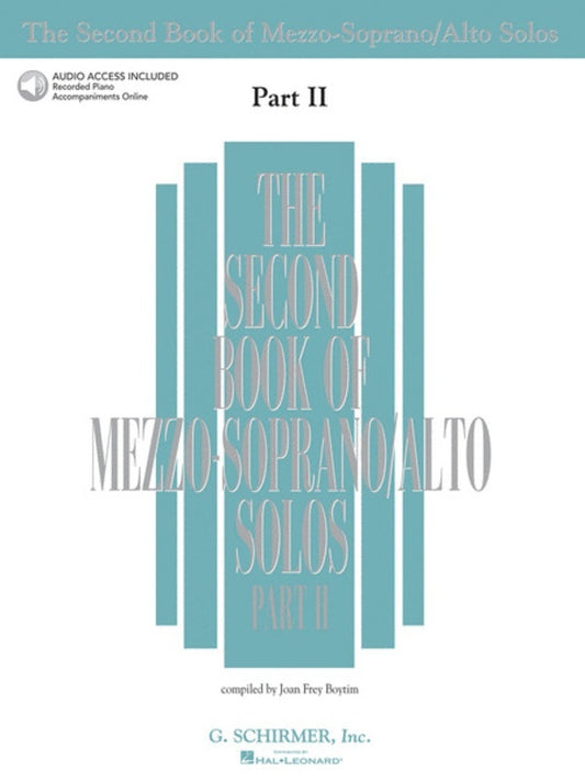 Schirmer - Second Book Of Mezzo/Alto Solos Pt 2 Book/Online Audio