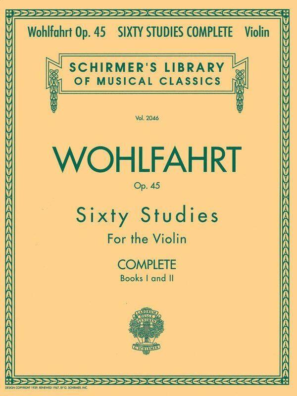 Wohlfahrt 60 Studies Op. 45 Complete for Violin Books 1-2