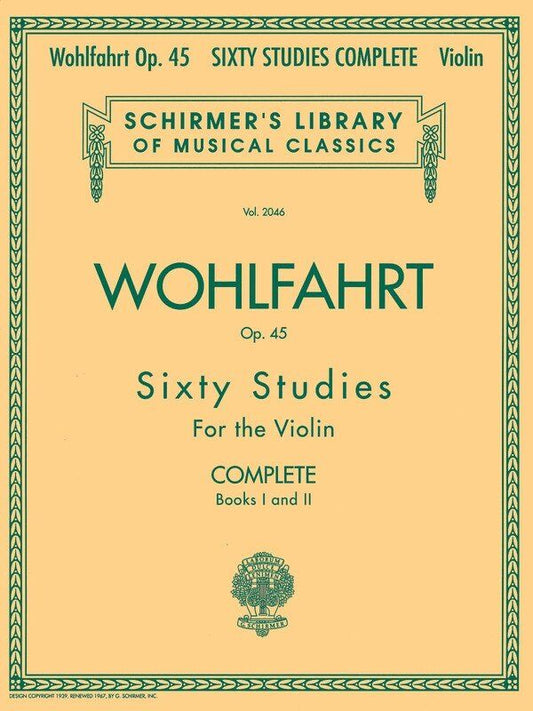Wohlfahrt 60 Studies Op. 45 Complete for Violin Books 1-2
