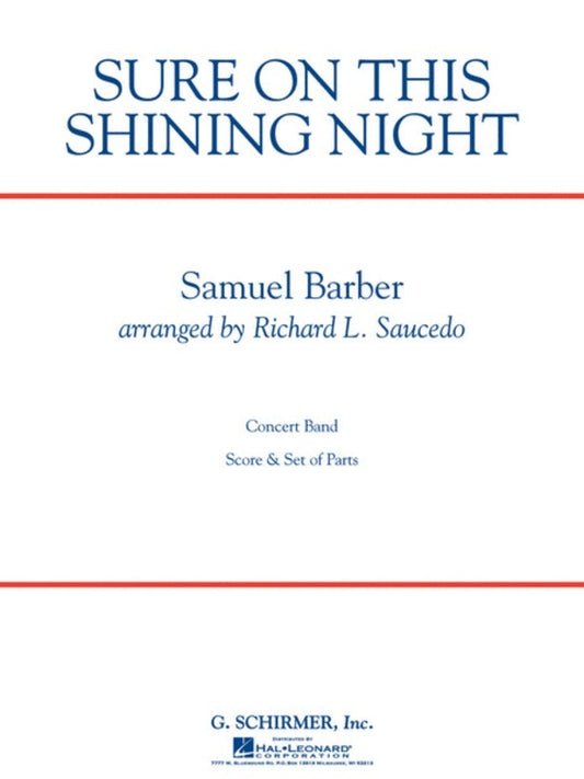 Schirmer - Sure On This Shining Light Concert Band 3 Score/Parts