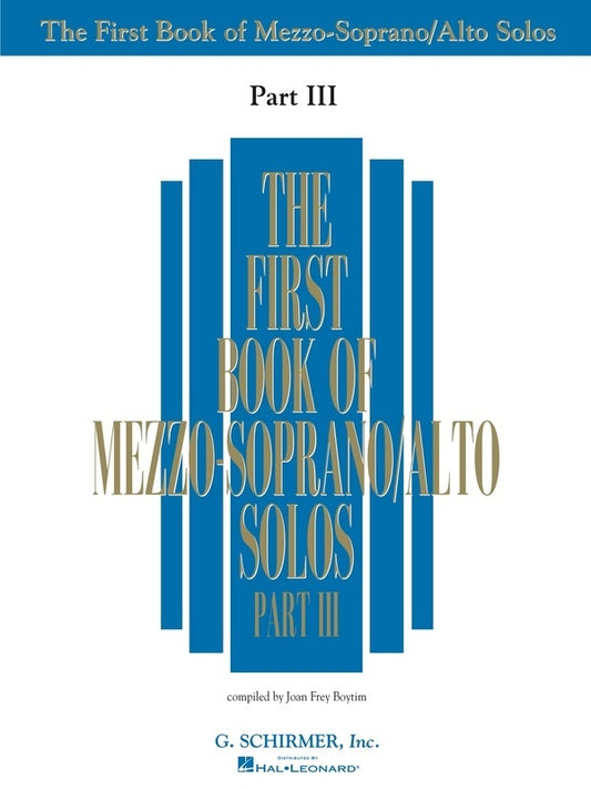Schirmer - First Book Of Mezzo Soprano/Alto Solos Pt 3