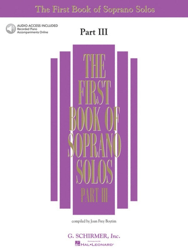 Schirmer - First Book Of Soprano Solos Pt 3 Book/Online Audio
