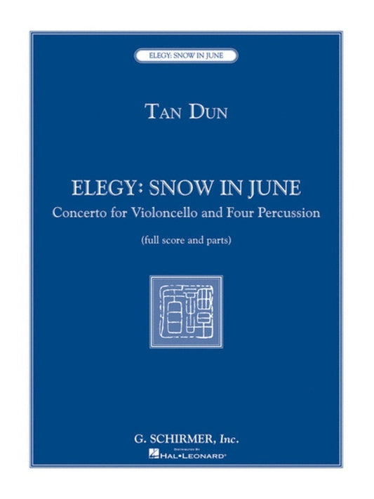 Dun Elegy Snow In June Cello/Perc. Score/Parts