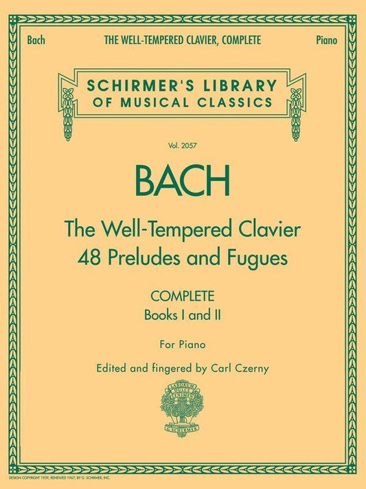 Bach - Well Tempered Clavier Complete for Piano, 256 Pages, G. Schirmer