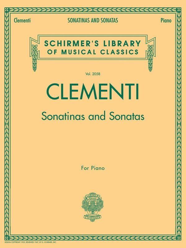 Clementi - Sonatinas and Sonatas for Piano, Schirmer's Library, 240 Pages, G. Schirmer, Inc.