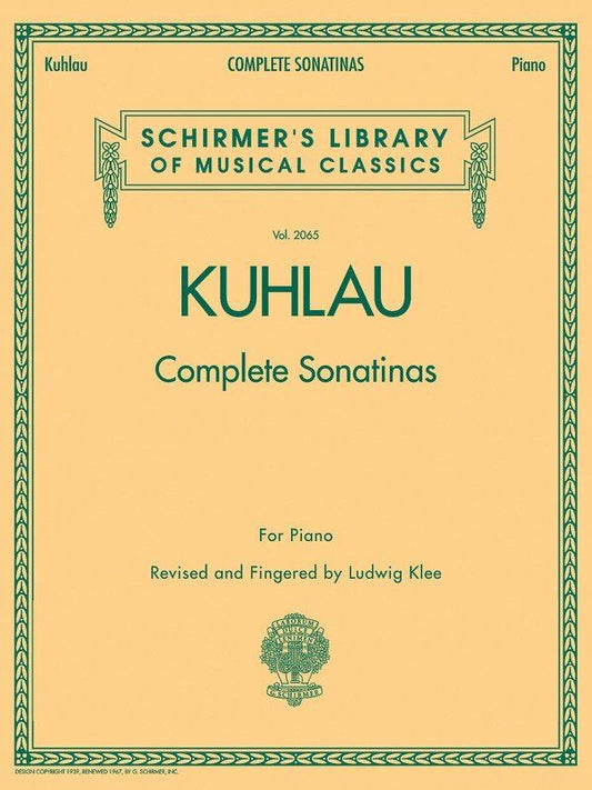 Kuhlau Complete Sonatinas for Piano - 19 Intermediate Sonatinas, G. Schirmer, Inc., 128 Pages