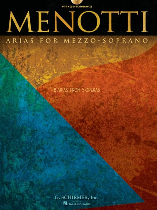 Schirmer - Menotti - Arias For Mezzo Soprano Book/CD