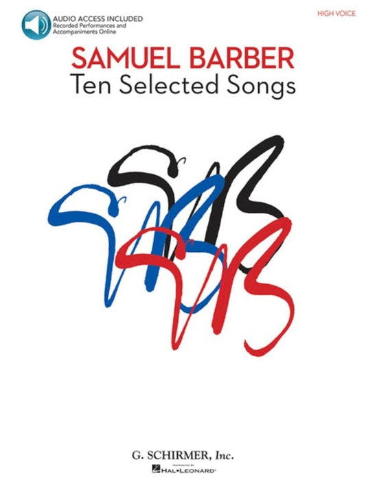 Schirmer - Barber - 10 Selected Songs High Voice Book/Online Audio