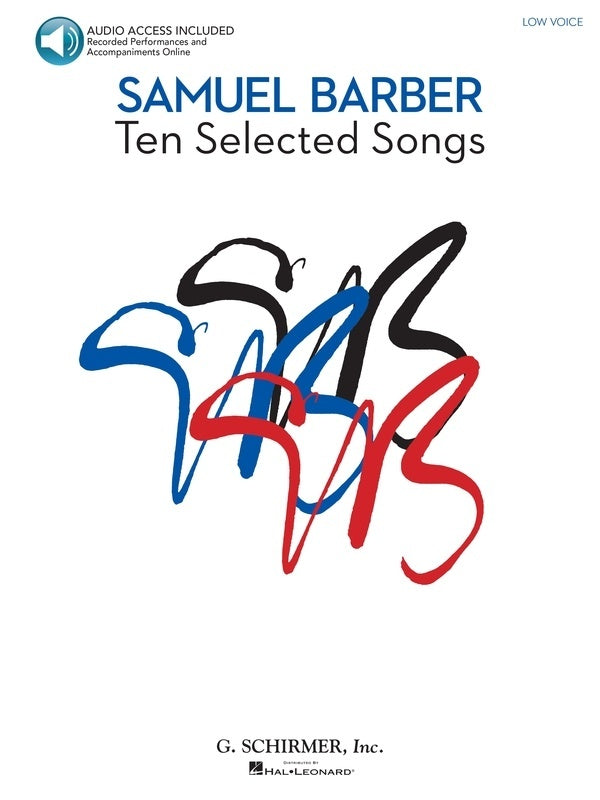 Schirmer - Barber - 10 Selected Songs Low Voice Book/CD