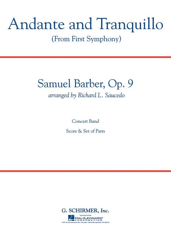 Andante and Tranquillo from 1st Symphony — Concert Band (G. Schirmer, Inc.)