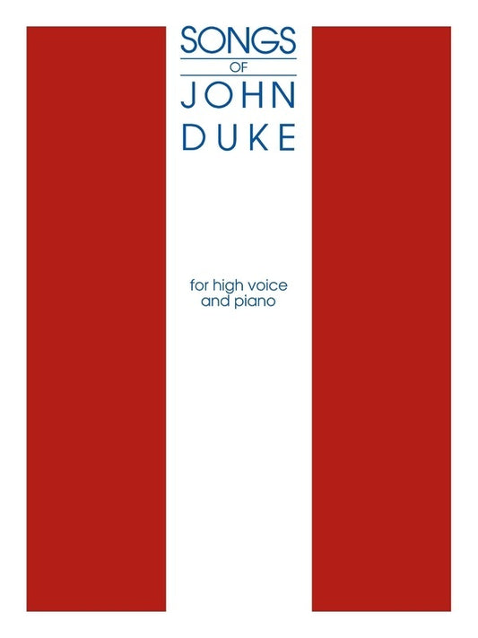 Schirmer - Songs Of John Duke High Voice/Piano