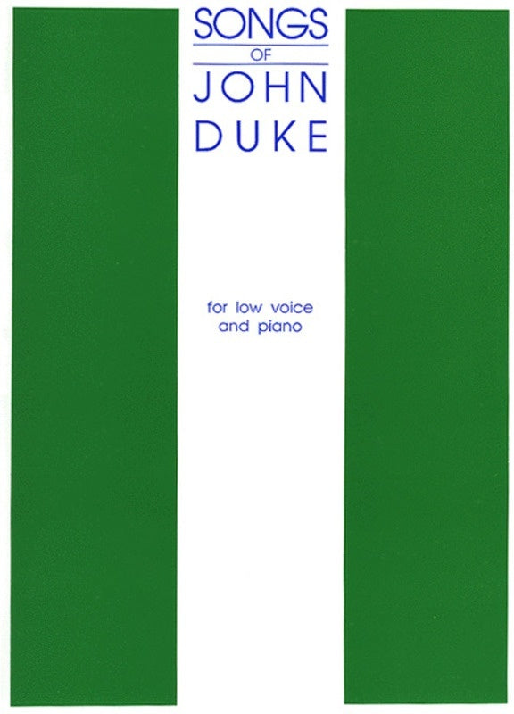 Schirmer - Songs Of John Duke Low Voice/Piano