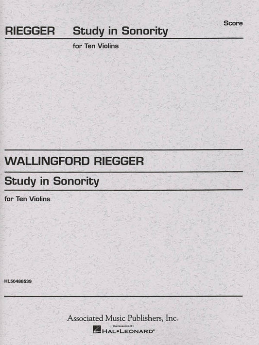 Riegger - Study In Sonority Op 7 For 10 Violins Score