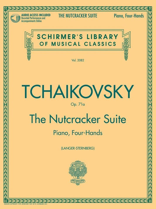 Tchaikovsky - Nutcracker Suite Piano Duet BK/OLA, Op. 71a, 72 Pages, G. Schirmer Edition with Companion Recordings